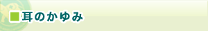 耳のかゆみ
